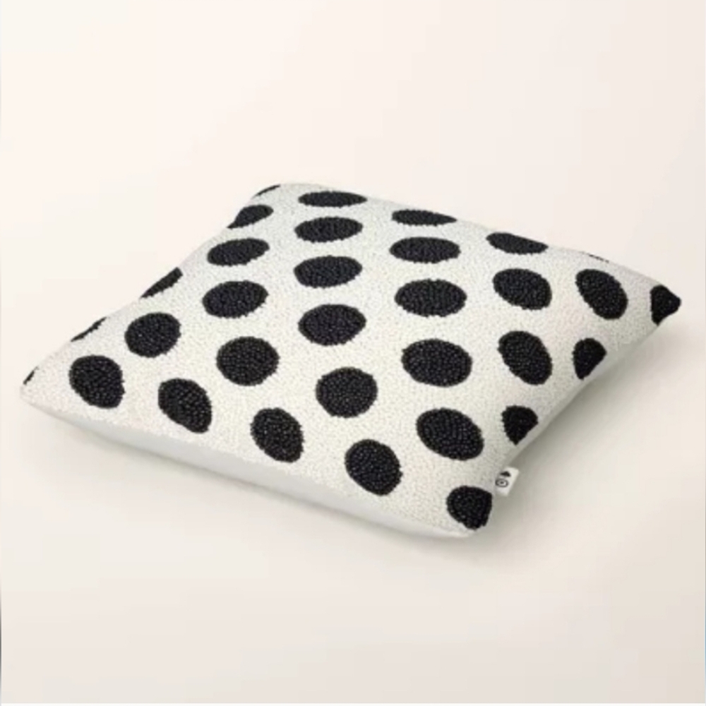 Kate spade Target Beaded Polka Dot 12” Square Throw Pillow NWT/SOLD OUT